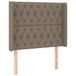 VidaXL Hoofdbord met randen 93x16x118/128 cm stof taupe