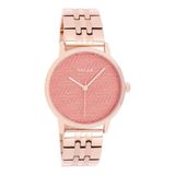 OOZOO Timepieces - Rosé goudkleurige horloge met rosé goudkleurige roestvrijstalen armband - C10559