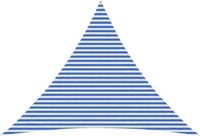 vidaXL Zonneschaduwzeil Driehoekig 5 x 5 x 6 m HDPE Blauw en Wit