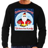Bellatio Decorations Foute Duitsland Foute Duitsland Kersttrui / sweater - Christmas in Germany we know how to party - zwart voor heren - kerstkleding / kerst outfit L