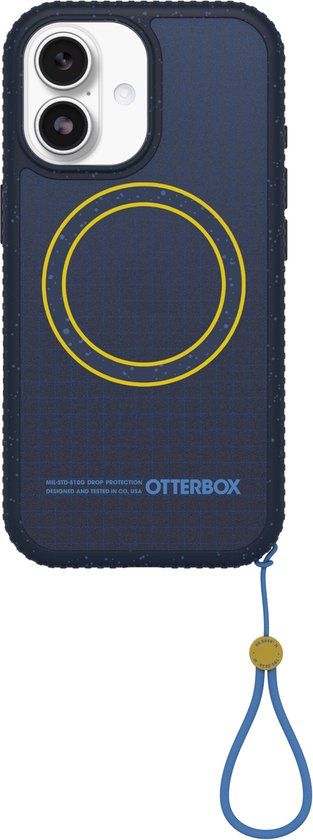 OtterBox Sole Series Hoesje Geschikt voor Apple iPhone 17 | Back Cover | Compatibel met MagSafe | Met Draaglus | Gerecycled | Real Quiet Blauw