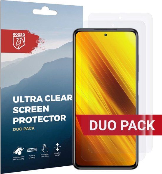 Rosso Screenprotector Ultra Clear Folie Duo Pack voor Xiaomi Poco X3/X3 Pro