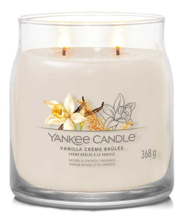 Yankee Candle Vanilla Crème Brûlée Cylinder Candle - Cinnamon, Vanilla - 50 Hours - Brown