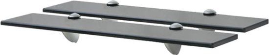 vidaXL Zwevende schappen 2 stuks 50x20 cm 8 mm glas