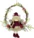 Unyqoos® Weihnachtskranz aus Weide mit Tannenzweigen, Beeren und festlichen Dekorationen