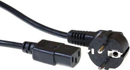 ACT Netsnoer CEE 7/7 male (haaks) - C13 zwart 0,5 m AK5145