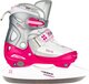 Nijdam Kunstschaats Meisjes Verstelbaar - Fuchsia/Wit/Zilver - Maat 38-41