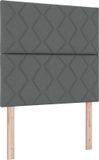 vidaXL Boxspringbed met matras - Donkergrijs - 120 x 190 cm - Stof
