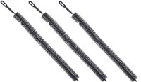 Koopman International Brosse pour radiateur - 3x - flexible - 70 cm - plastique - noir - brosse de nettoyage/écouvillon de chauffage