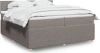 Maison Exclusive - Lit boxspring avec matelas, couleur taupe, 200x200 cm, textile