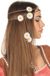 Wilbers & Wilbers Haarband bruin met bloemetjes & peace-tekens