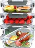 M MCIRCO Glazen bewaardozen 1040ml | Set van 5