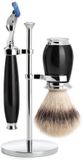MÜHLE - Scheerset - Fusion - Silvertip Fibre (Synthetisch) - Purist - Zwart