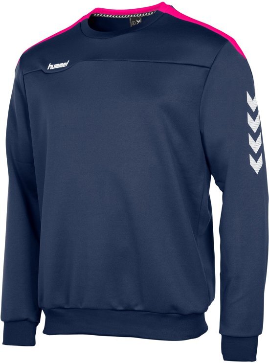 Hummel Valencia Top Round Neck Sporttrui Heren - Navy-Magenta