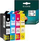 Evoke 18XL 4X Cmyk: Zwart, Cyaan, Magenta, Geel 60 ml 3040 Stron Expression Home Xp-102 202 205 212 215 225 302 305 312 315 322 325 402 405 405Wh compatibele inkt voor Epson T1811 T1812 T1813 T1814