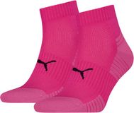 PUMA Sport Cushioned Quartersokken Unisex 2-Pack Coral
