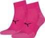 PUMA Sport Cushioned Quartersokken Unisex 2-Pack Coral