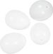 Rayher hobby materialen Rayher Plastic eieren 10 cm - 4x stuks - Wit - Kunststof