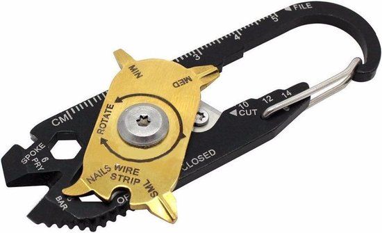 Multitool sleutelhanger - 20 functies in 1 tool - RVS - Survival gadget