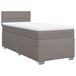 vidaXL Boxspringbed met matras, stof, taupe, 80x200 cm