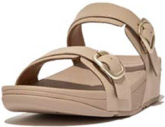 FitFlop Lulu Adjustable Slide - Leather BEIGE - Women's Size 36