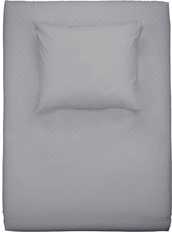 Heckett & Lane HnL Living Puntini Dekbedovertrek Lits-jumeaux extra breed 260 x 220 cm Zilvergrijs