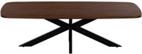 Giga Meubel Salontafel Jaimy Walnoot – Deens Ovaal – Melamine en Metaal – 120x60x35 cm