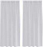 vidaXL Voile Gordijn Lichtgrijs 175 x 140 cm Polyester 2 stuks
