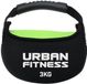UFE Urban Fitness kettlebell - fitness gewicht 3kg - stof bekleed.