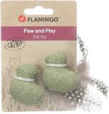 SPEELGOED KATTI VOGEL MET VEREN GROEN 9,5x3x4,5CM