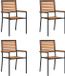vidaXL Stapelbare tuinstoelen, 4 stuks, bruin en zwart