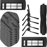 Merkloos / Sans marque Eufy Accessoire set geschikt voor Eufy X9 Pro: 8x Mop Pad/Dweil doek, 4x Filter, 4x Zijborstel, 1x Hoofdborstel Set