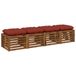 vidaXL - Zitkussens - VIANEN - 4 - st - 100% - Polyester - Rood - 40 - x - 40 - x - 12 - cm