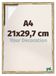 yd, Cadre 21x29,7 cm Or Antique - Cadre pour Toile - MDF Lyon