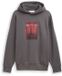 Tom Tailor Denim Oversized hoodie-sweatshirt met print Maat L classic mid grey