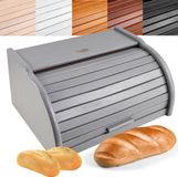 Creative Home Houten Broodtrommel Grijs