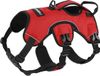 Bol Harnais anti-fuite pour chiens actifs Harnais de poitrine avec poignée anti-traction Harnais de sécurité Harnais anti-panique Harnais réfléchissant Gilet réglable pour chien Respirant L Rouge