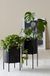 ELLOS Home Milton Bloempot, veelzijdige bloempot van ijzer met omkeerbaar frame voor binnen en buiten, 22 cm hoog, zwart, Ø 25 cm