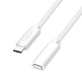 Logilink CU0221 - USB 2.0 Type-C verlengkabel met PD ondersteuning (PowerDelivery), kleur: wit, kabellengte: 2m