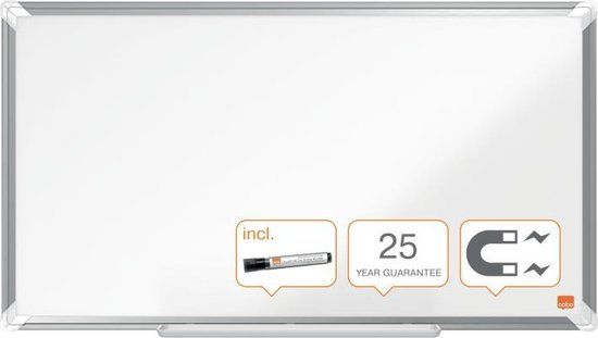 Nobo Premium Plus Widescreen Magnetisch Emaille Whiteboard - 71x40 cm - Wit