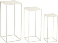 Mica Decorations Quinty Bijzettafel - Set van 3 - Metaal - Wit