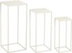 Mica Decorations Quinty Bijzettafel - Set van 3 - Metaal - Wit