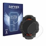 Savvies - Screenprotector voor Garmin Instinct 3 Solar (45 mm) - Folie Beschermfolie transparant 6 Stuks