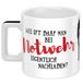 Sheepworld 45920 Tasse Wortheld "Wie oft darf man bei Notwehr eigentlich nachladen?"