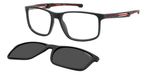 Carrera CA 8933/C MATTE BLACK RED/ GREY POLARIZED CLIP ON 56/17/140 Men's Glasses Frames