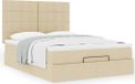 Maison Exclusive - Cadre de lit ottoman avec matelas crème, 140x200 cm, textile