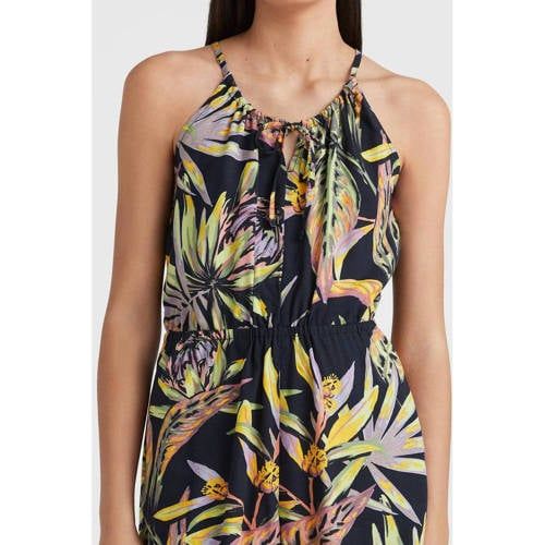 O'Neill Playsuit with Leaf Print - Black/Yellow