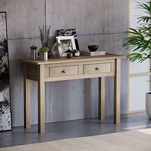 Vida Designs Panama Consoletafel - 2 Laden - Eiken Natuur Wax Afwerking
