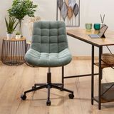 IDIMEX Draaistoel VASILO met corduroy - Groen
