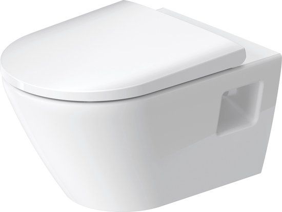 Duravit D-Neo hangtoilet - 37x54x40cm - Wit - Zonder spoelrand